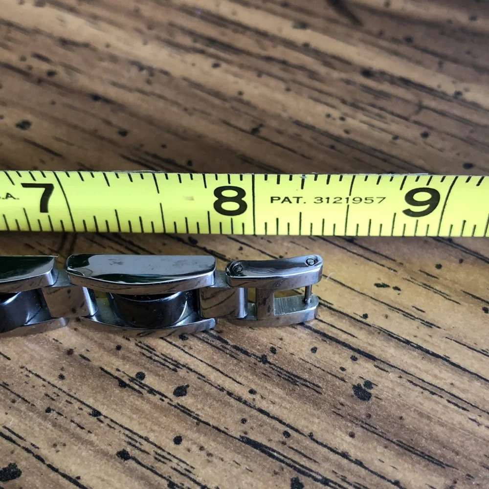 Stainless Steel and Black Bracelet - Picture 8 of 8